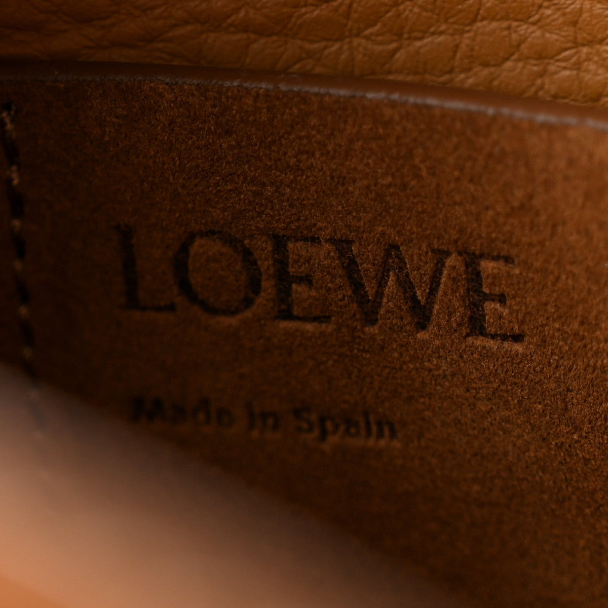 Suede Calfskin Medium Pebble Bucket Bag Tobacco