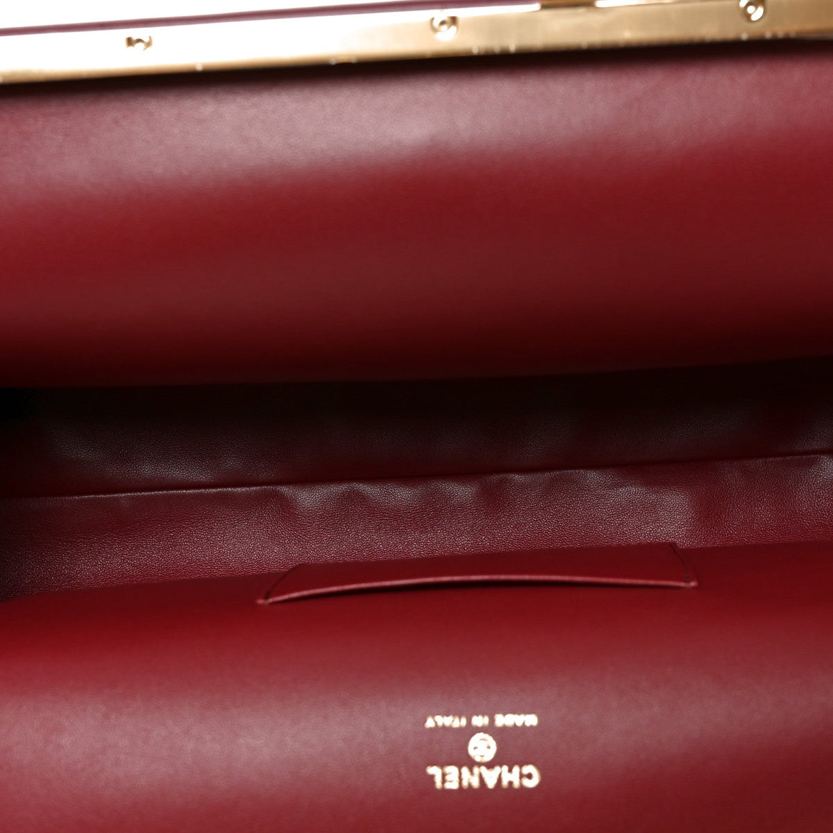 Lambskin Large Clutch Burgundy