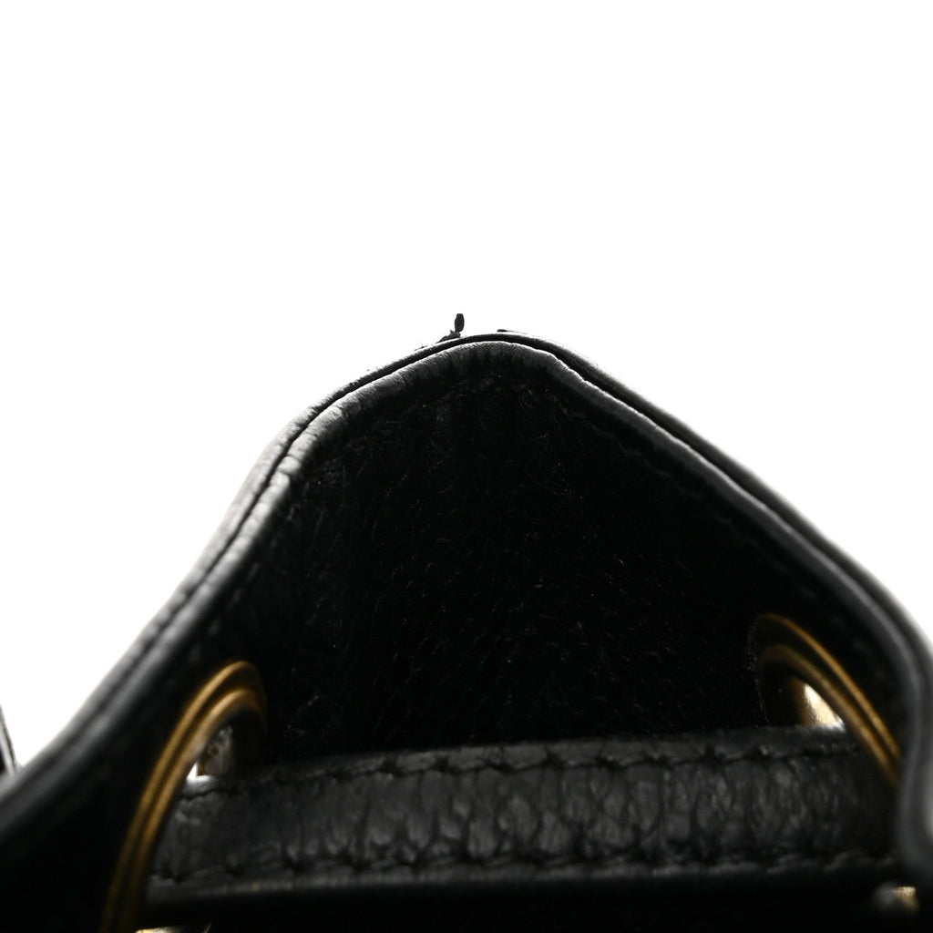 Caviar CC Drawstring Shoulder Bag Black