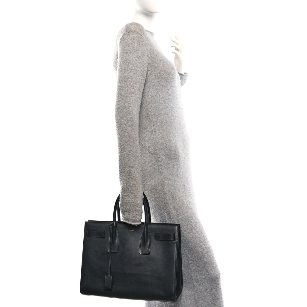 Calfskin Large Sac De Jour Carryall Black