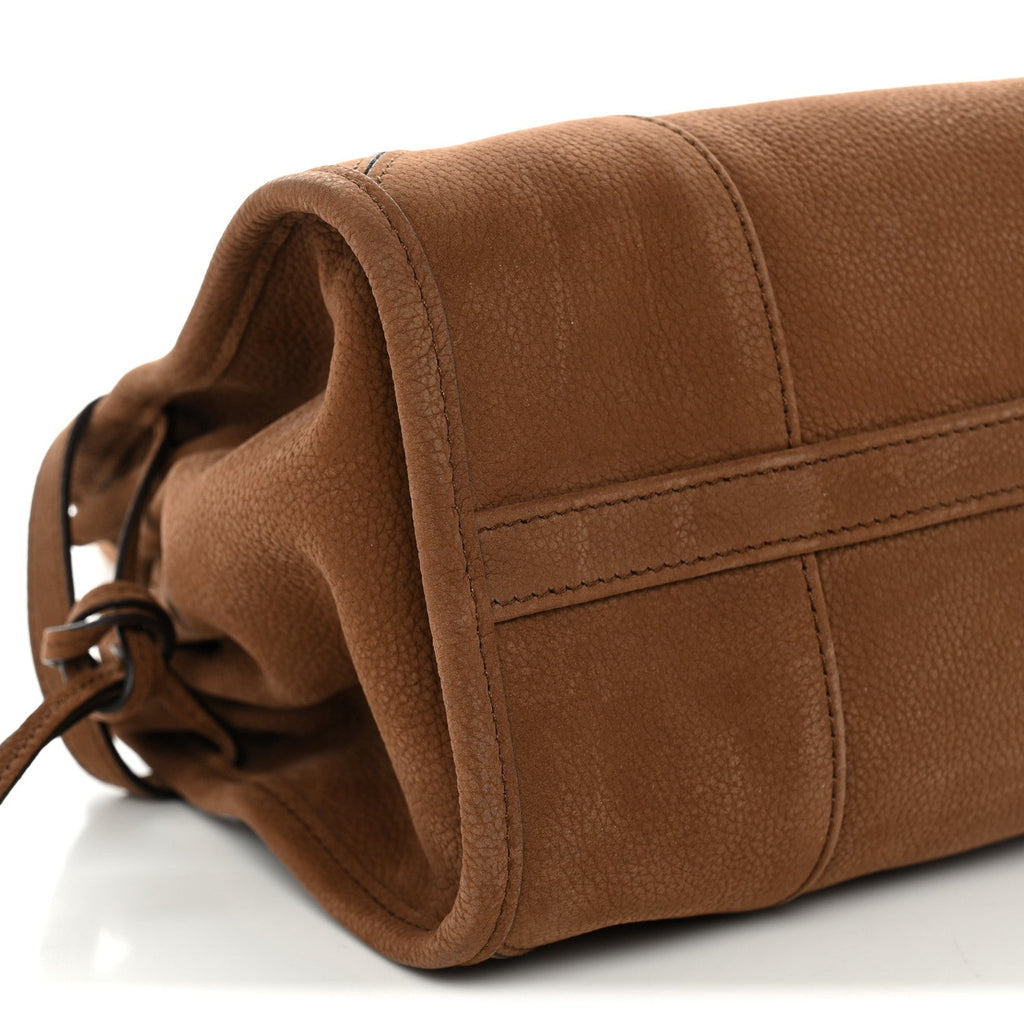Nubuck Triangle Medium Bonnie Shoulder Bag Cacao