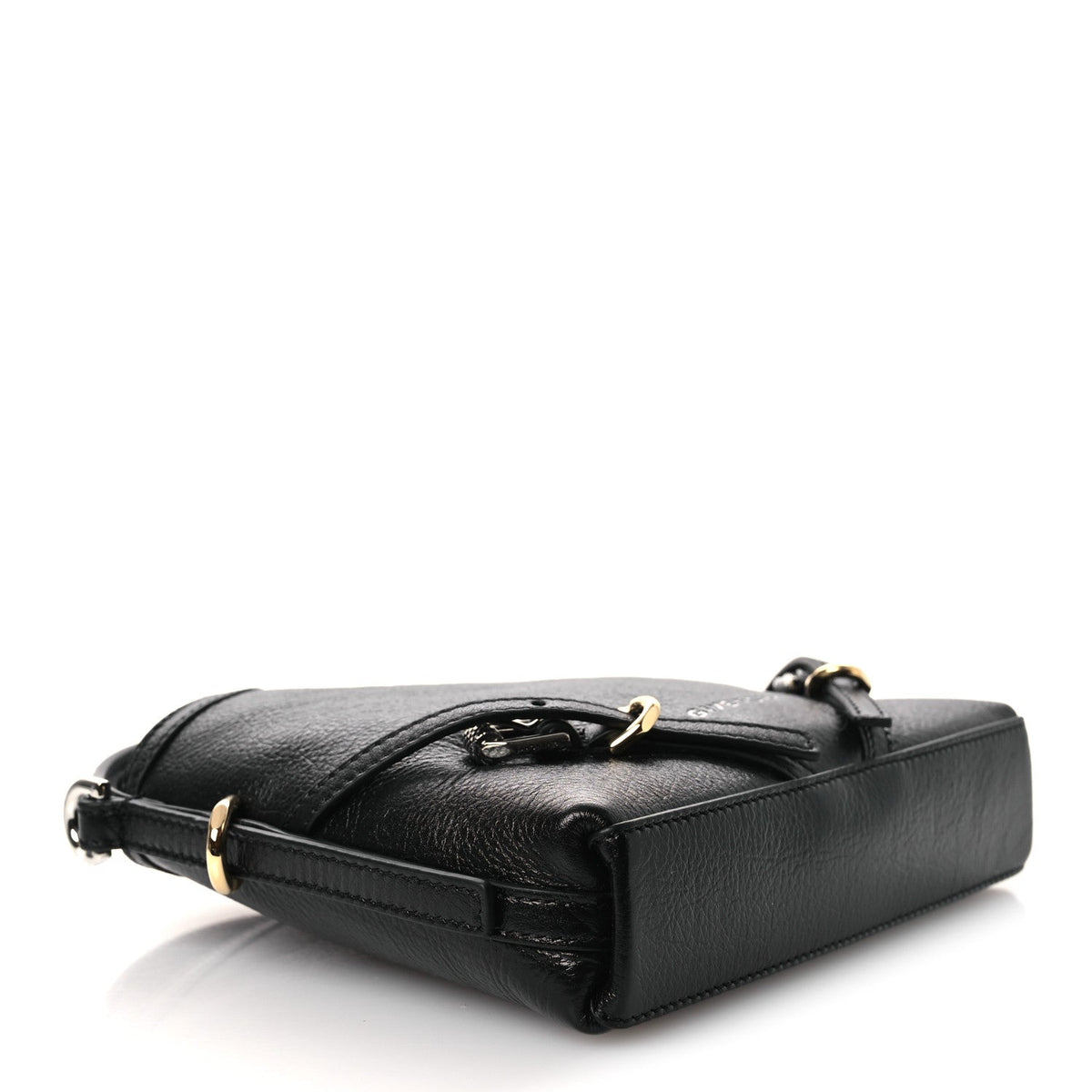 Tumbled Calfskin Nano Voyou Bag Black