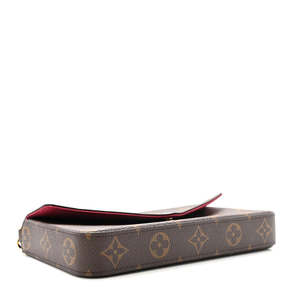Monogram Pochette Felicie Chain Wallet Fuchsia