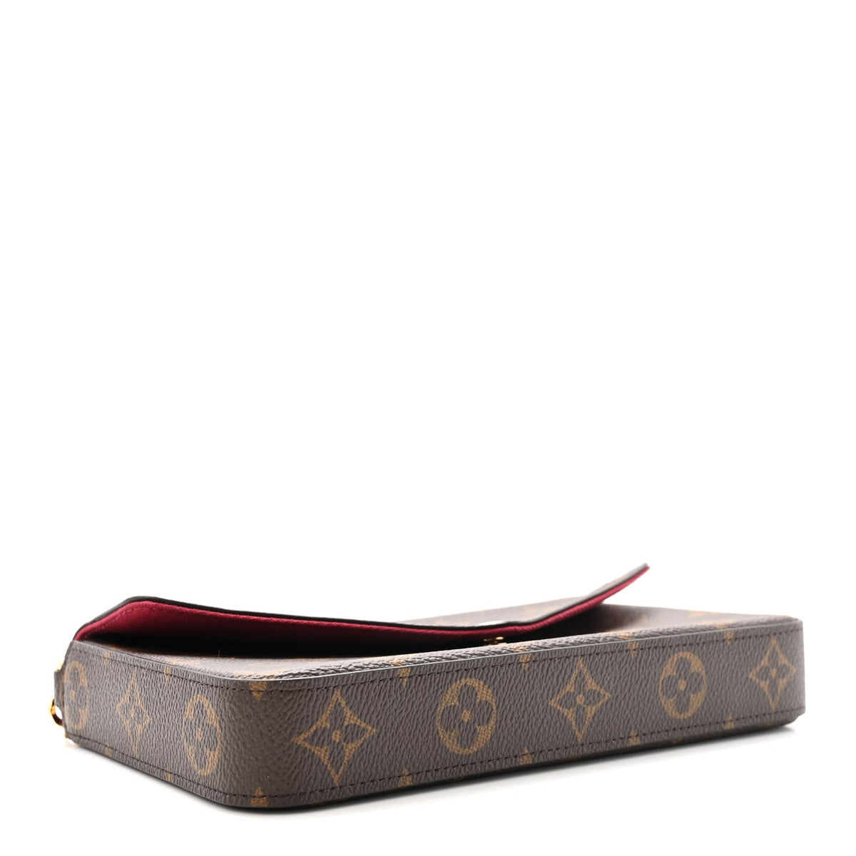 Monogram Pochette Felicie Chain Wallet Fuchsia