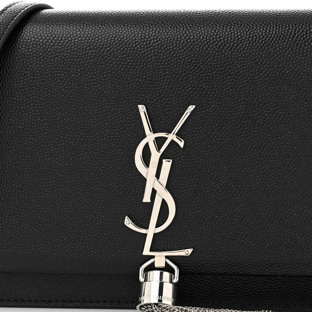 Grain De Poudre Classic Monogram Kate Tassel Chain Wallet Black