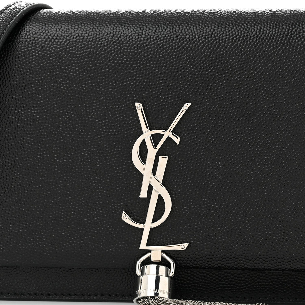Grain De Poudre Classic Monogram Kate Tassel Chain Wallet Black