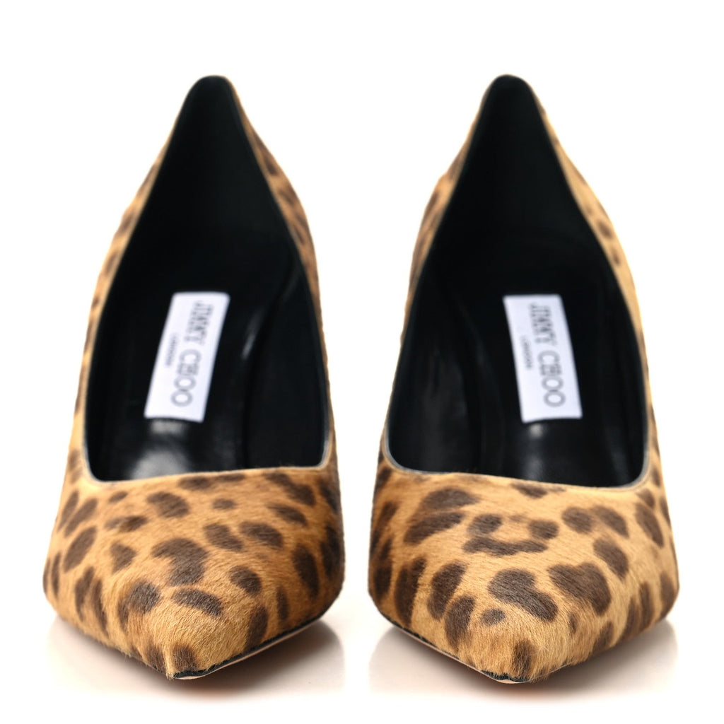 Pony Hair Leopard Print Love 85 Pumps  40 Natural