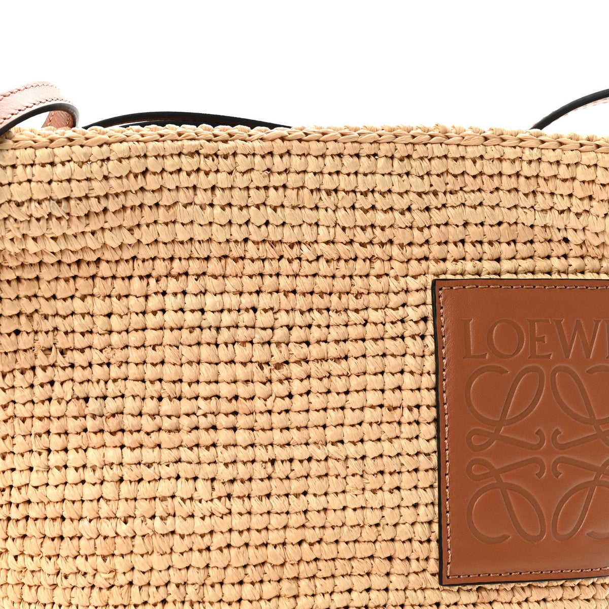 Calfskin Raffia Paulas Ibiza Pochette Bag Natural Tan
