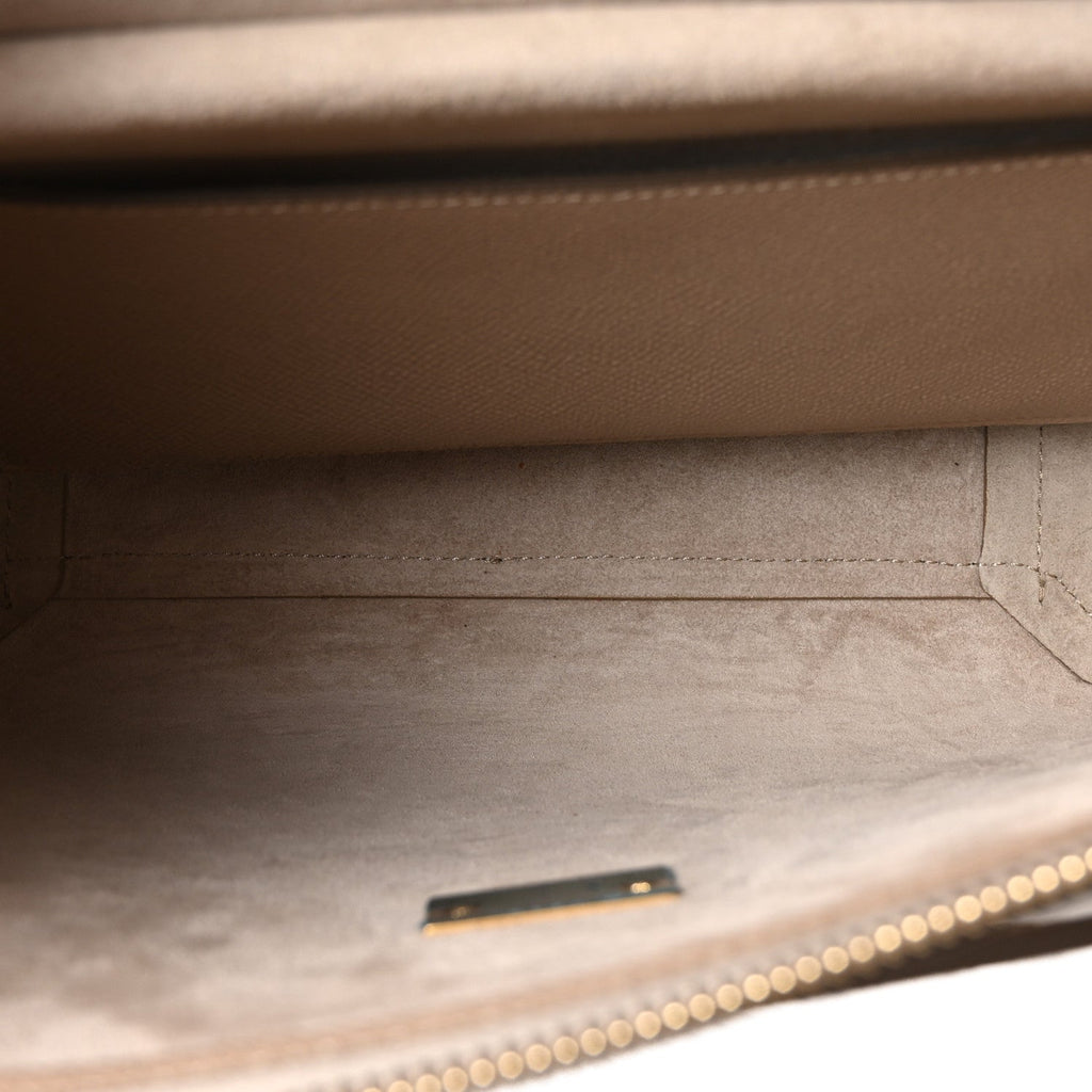 Grained Calfskin Micro Belt Bag Light Taupe