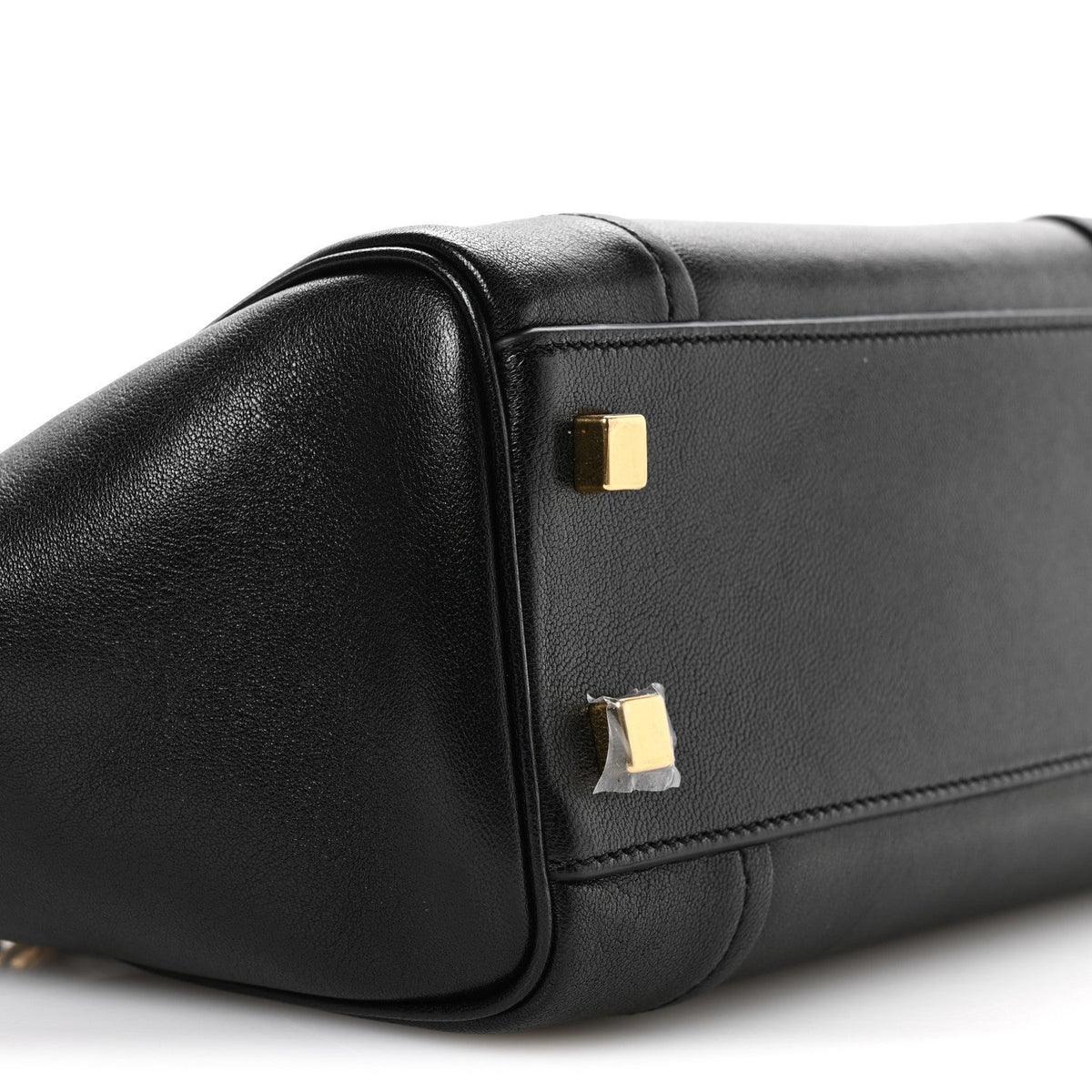 Supple Shiny Lambskin Little New Luggage Black