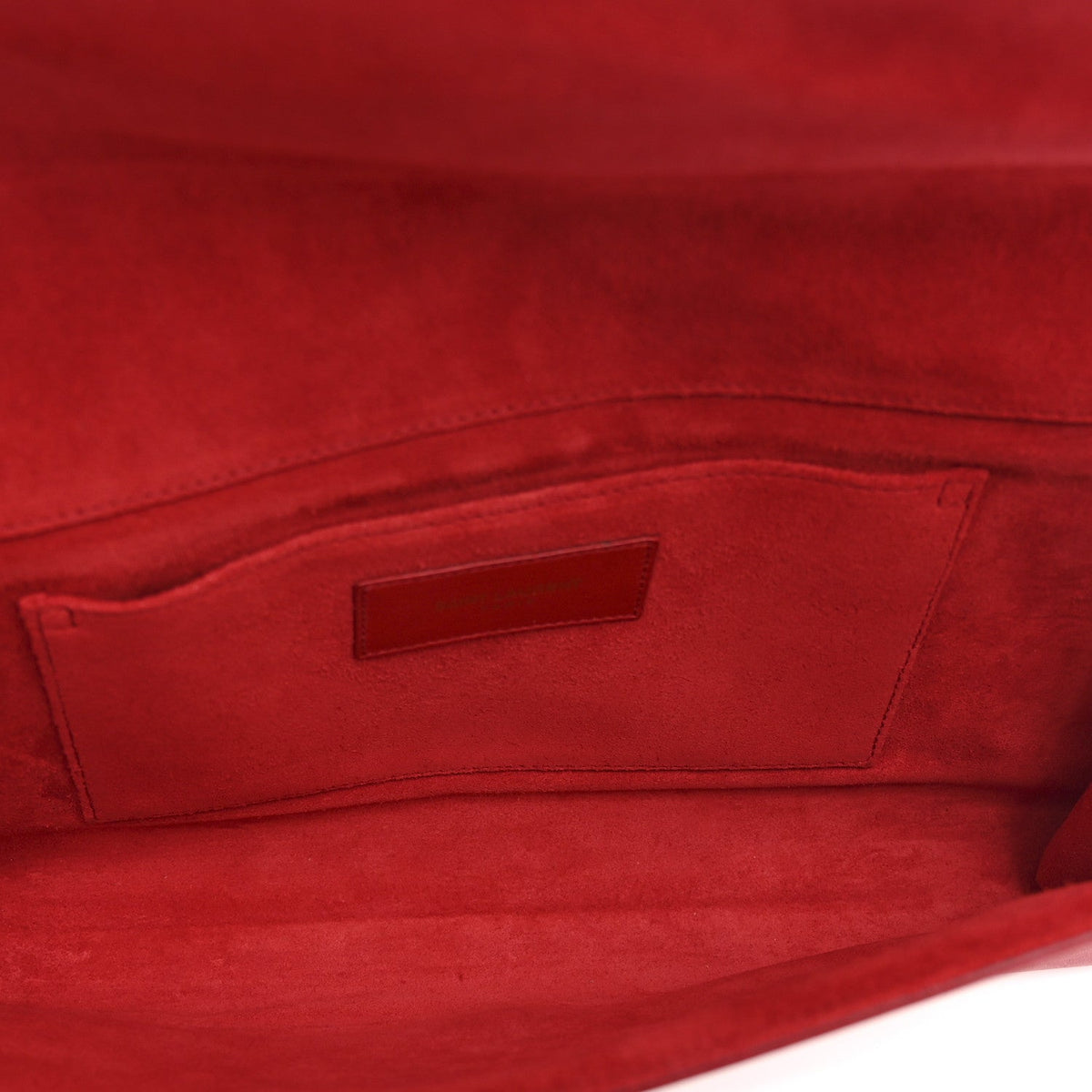 Calfskin Classic Y Ligne Clutch Red