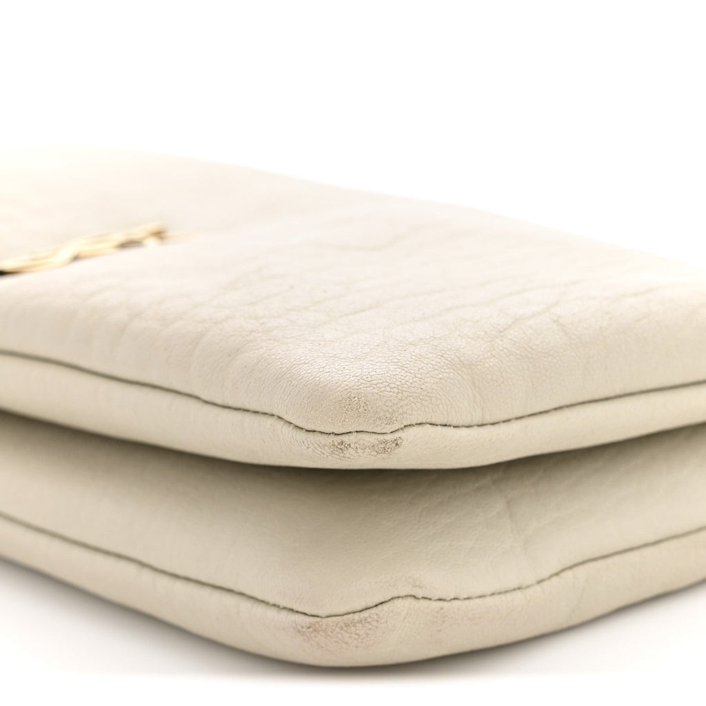 Padded Lambskin Mini Calypso Wallet On Chain WOC Crema Soft