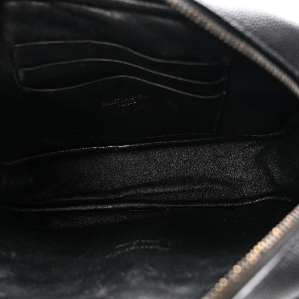 Grain De Poudre Matelasse Monochrome Monogram Mini Lou Camera Bag Black