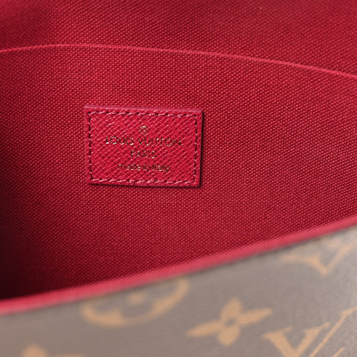 Monogram Pochette Felicie Chain Wallet Fuchsia