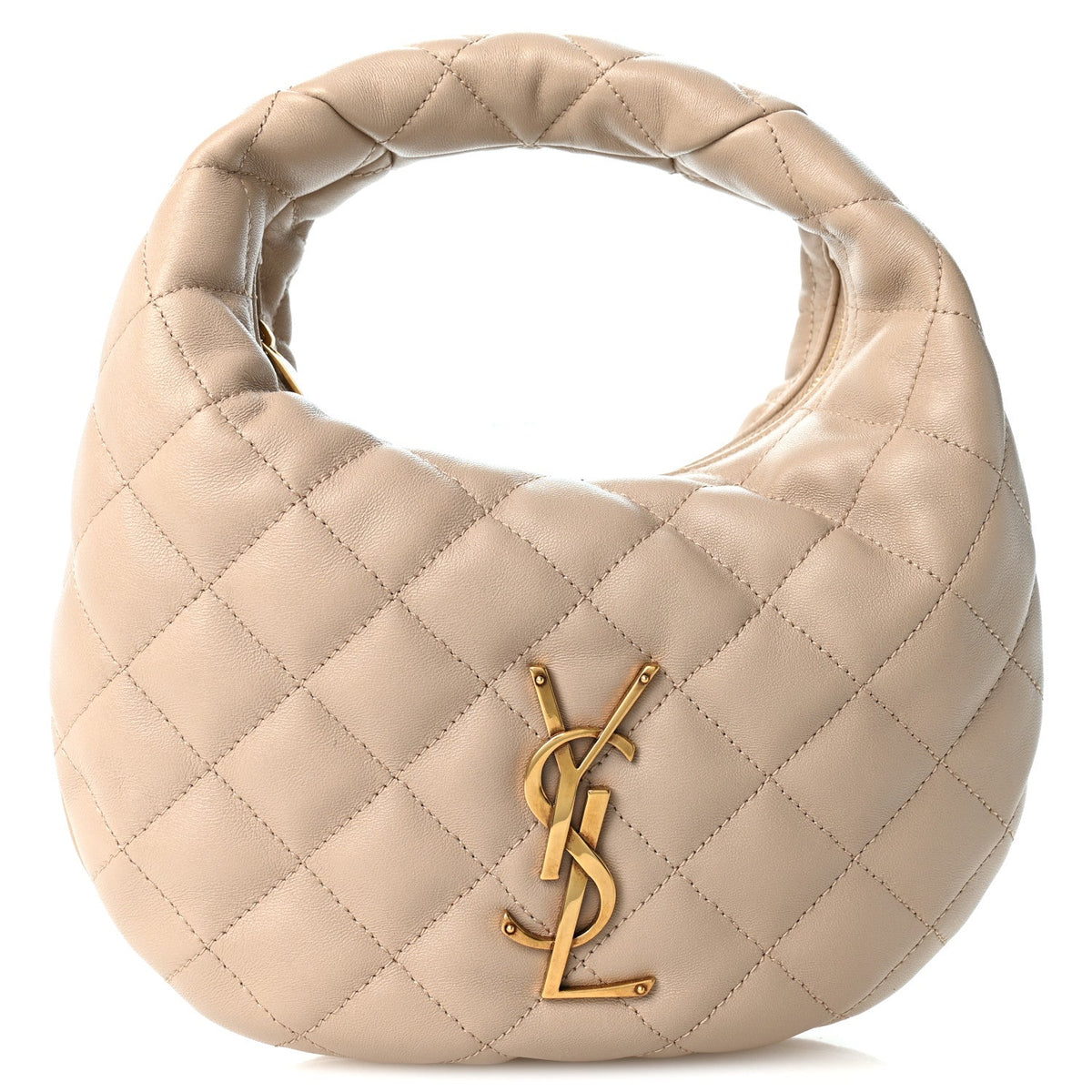 Lambskin Quilted Icarino Bag Dark Beige