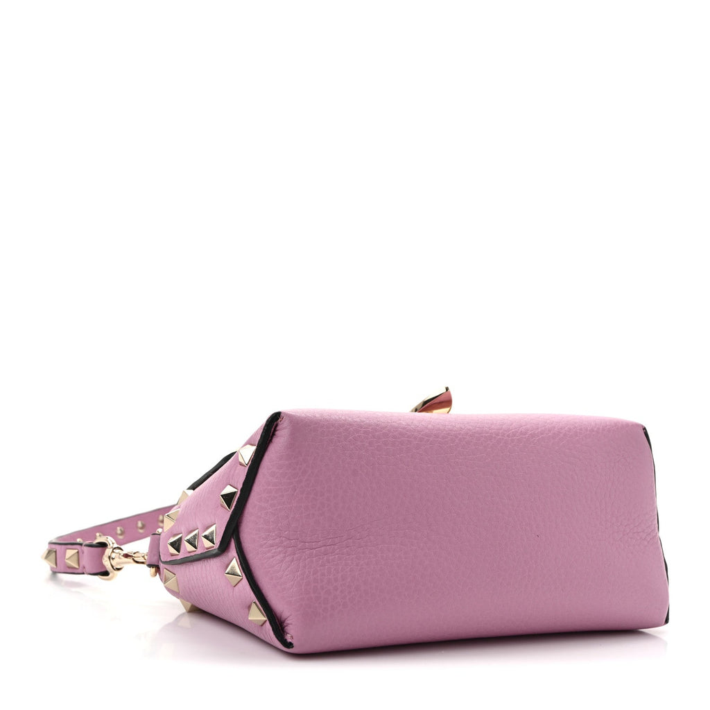 Pebbled Calfskin Mini Rockstud Crossbody Bag Giacinto