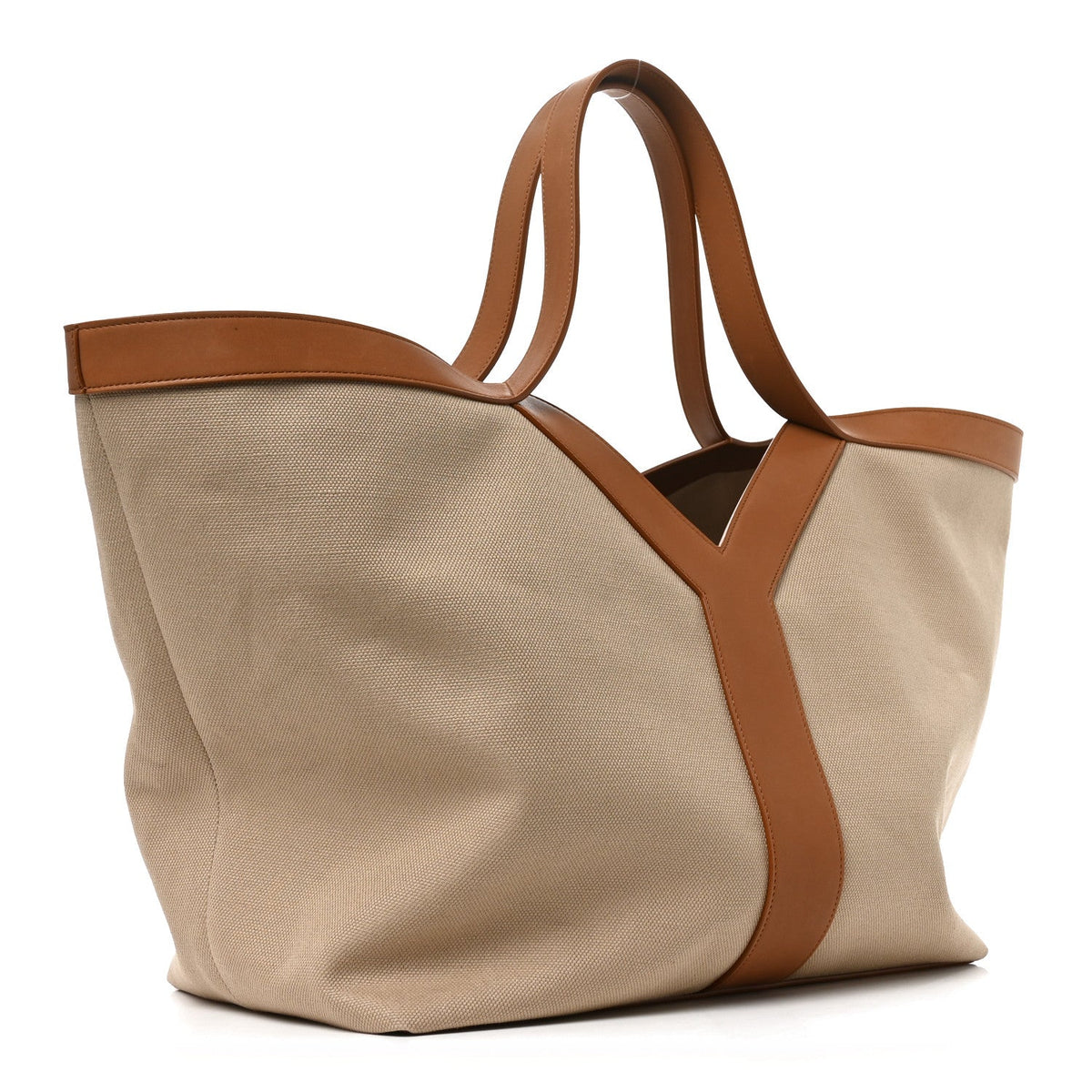 Canvas Calfskin Y Tote Desert Dust Brick