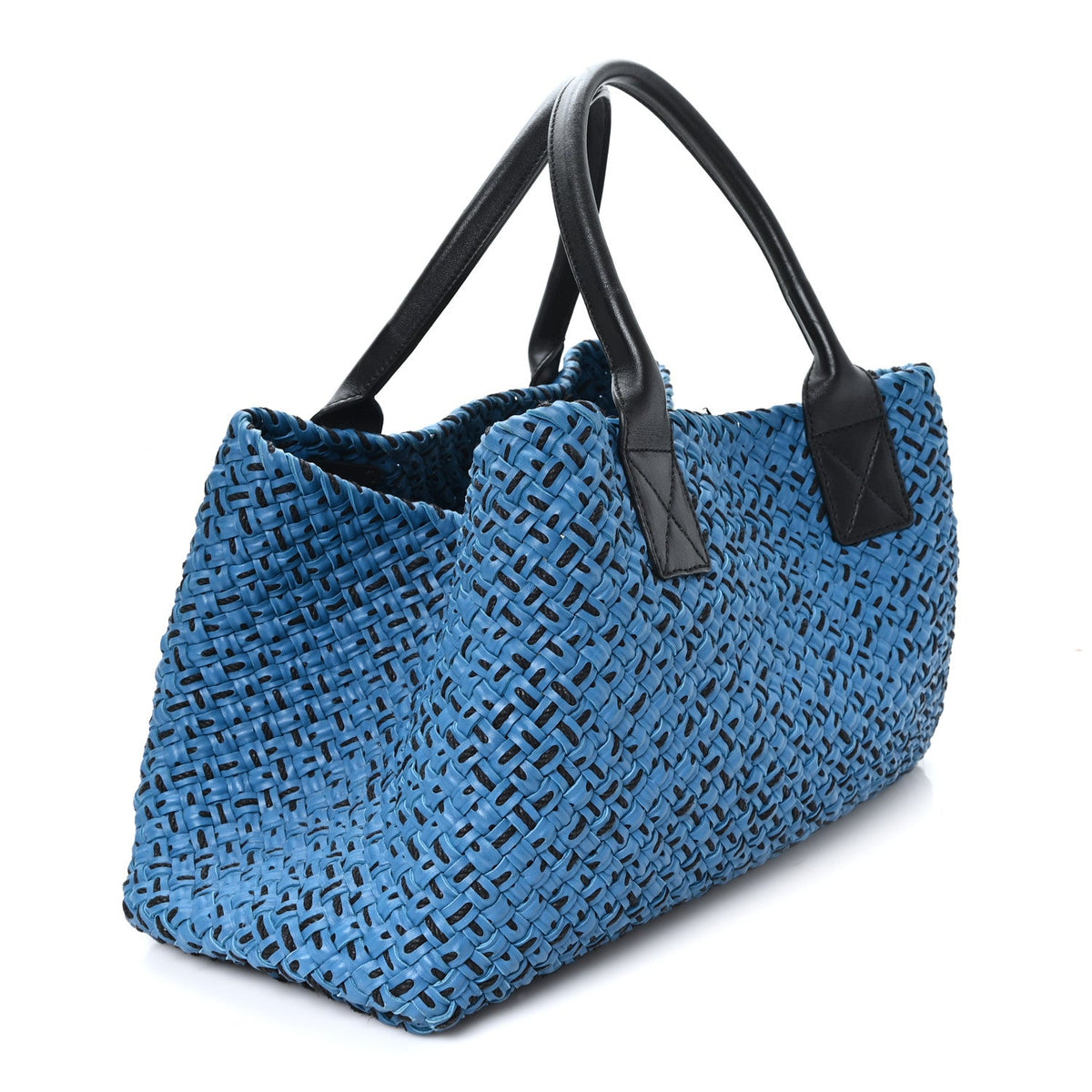 Nappa Intrecciato Large Cabat Blue Black