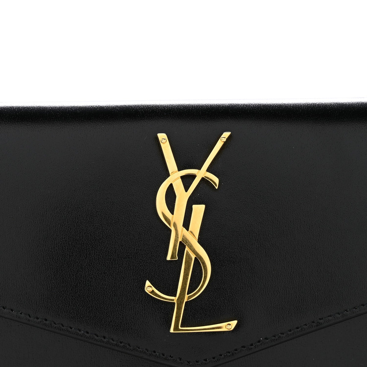 Smooth Shiny Calfskin Monogram Uptown Pouch Black
