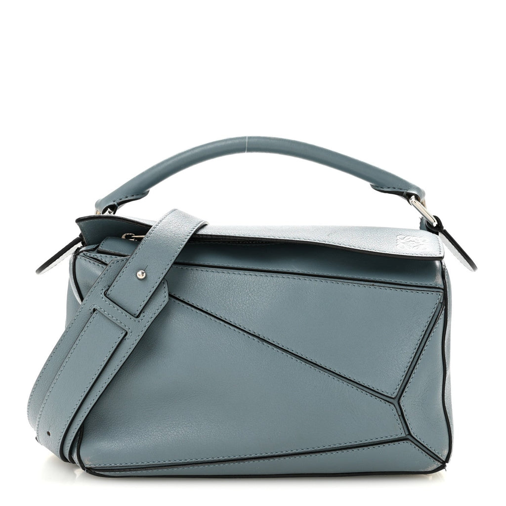 Calfskin Small Puzzle Bag Stone Blue