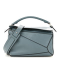Calfskin Small Puzzle Bag Stone Blue