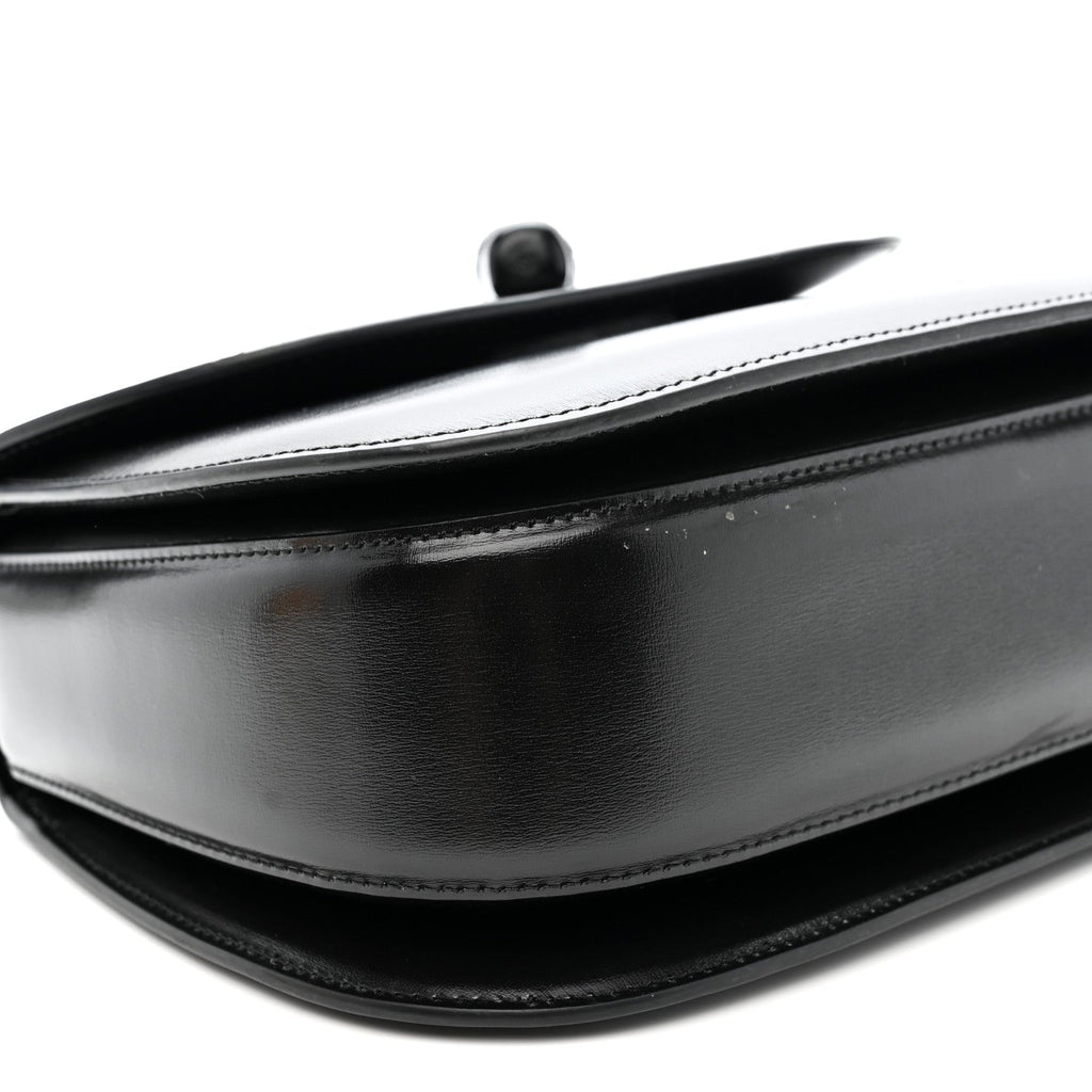 Boarded Dyana Lux Calfskin Web Monochrome Medium Bamboo 1947 Top Handle Bag Black