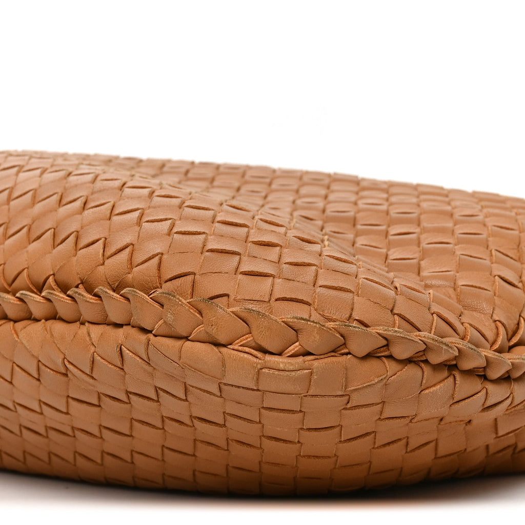 Nappa Intrecciato Large Veneta Hobo Caramel