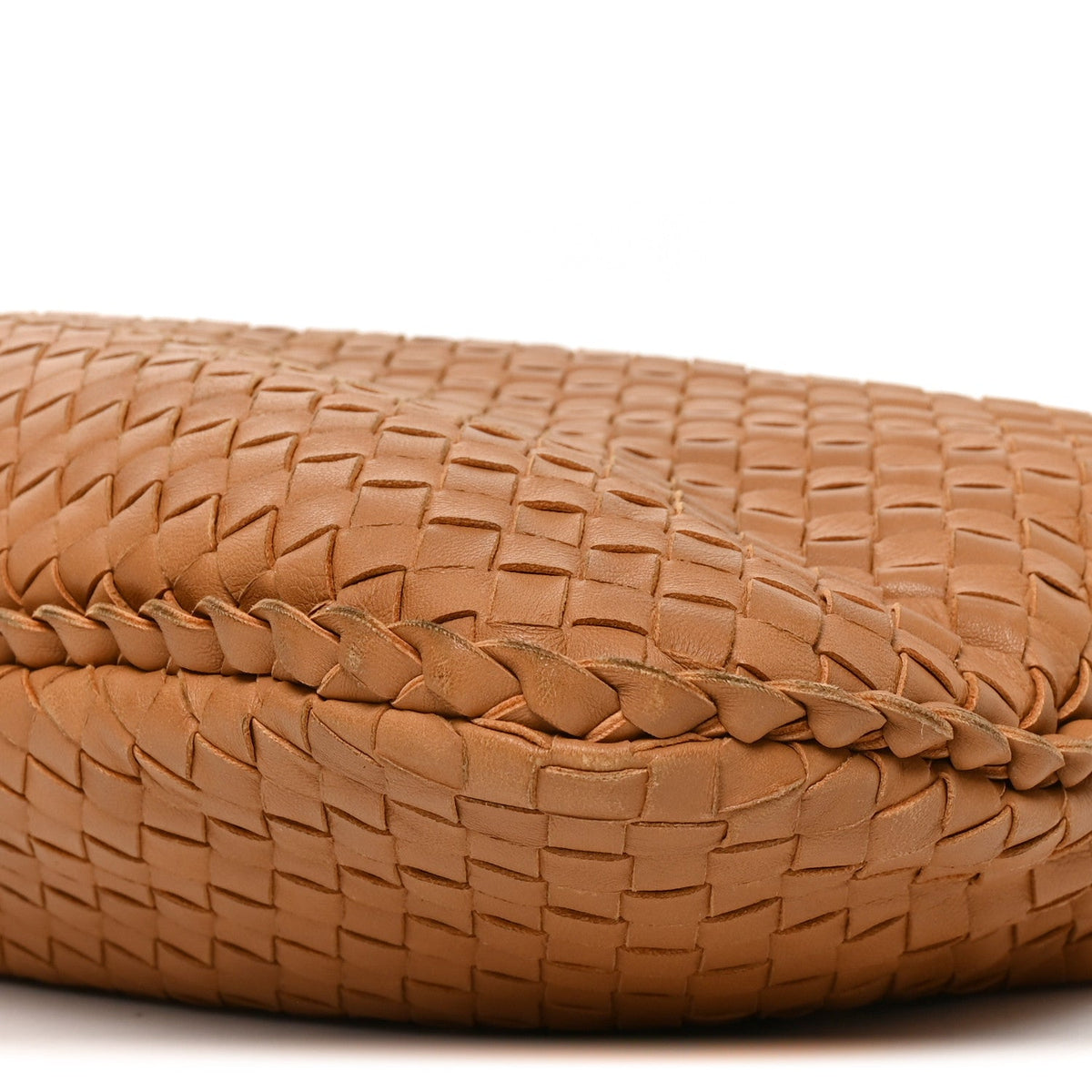 Nappa Intrecciato Large Veneta Hobo Caramel