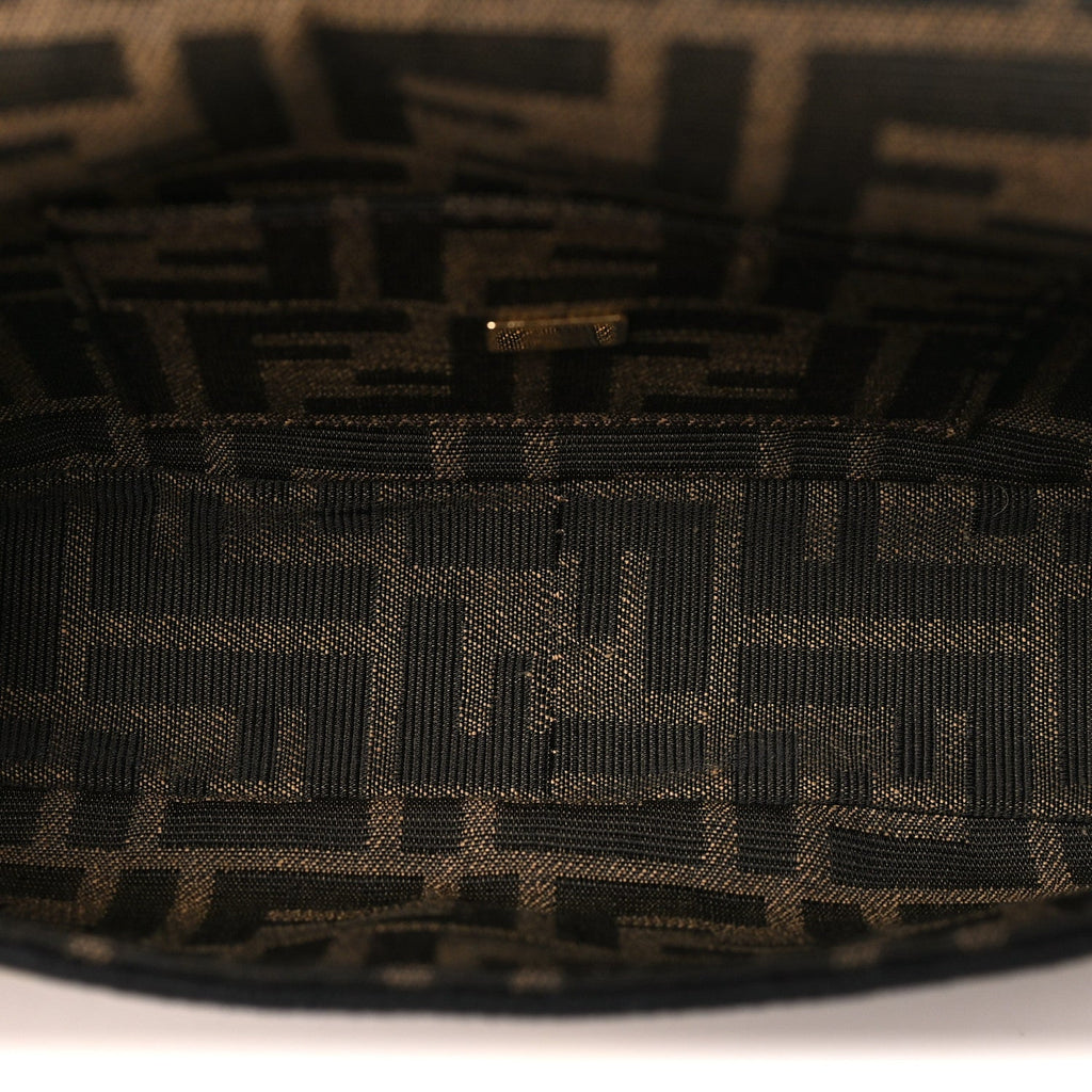 Fabric Jacquard FF 1974 Mini Baguette Tobacco Moro Black