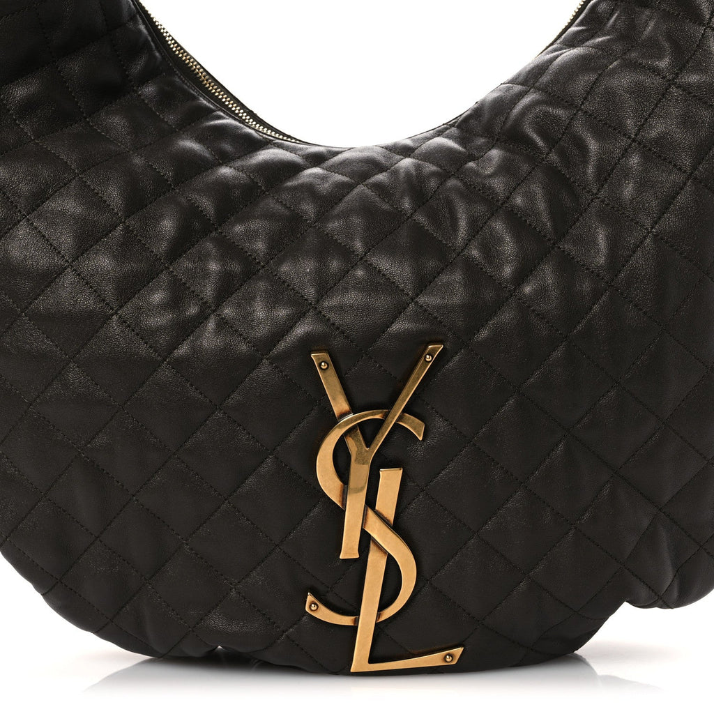 Lambskin Quilted Maxi Icare Shopping Hobo Light Musk