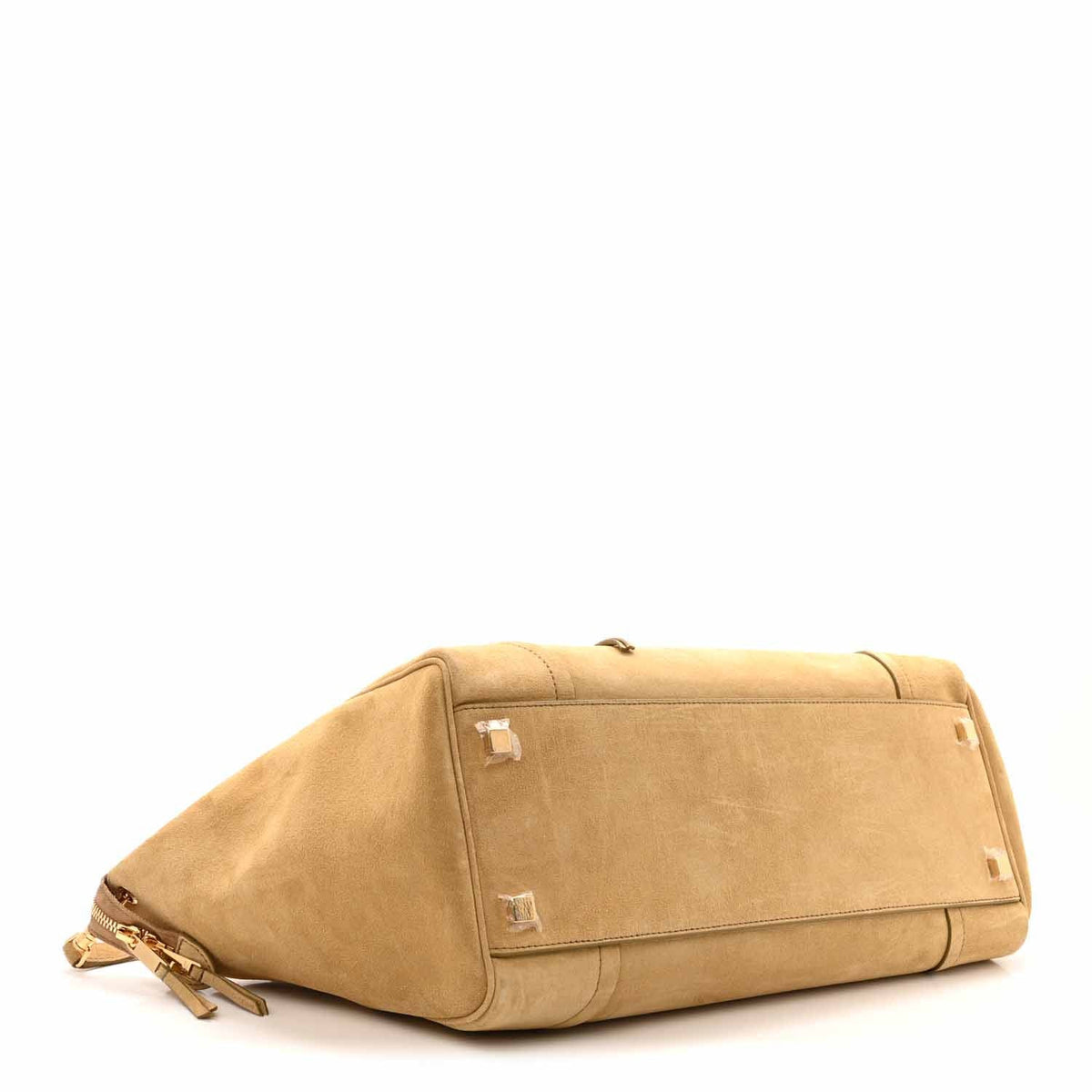 Suede Calfskin Medium New Luggage Beige