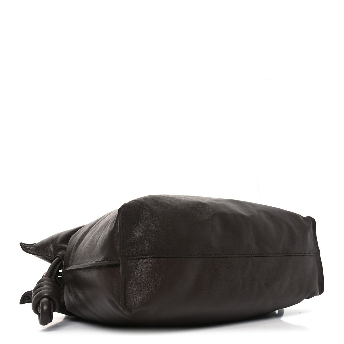 Calfskin Flamenco Puffer Knot Bag Dark Brown