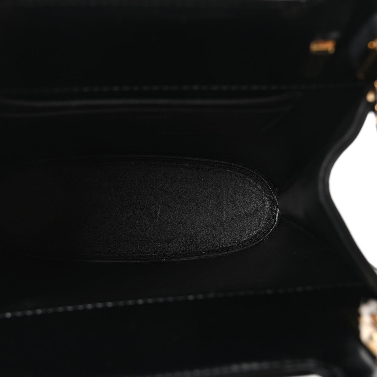 Brushed Calfskin North South Wanda Top Handle Bag Black