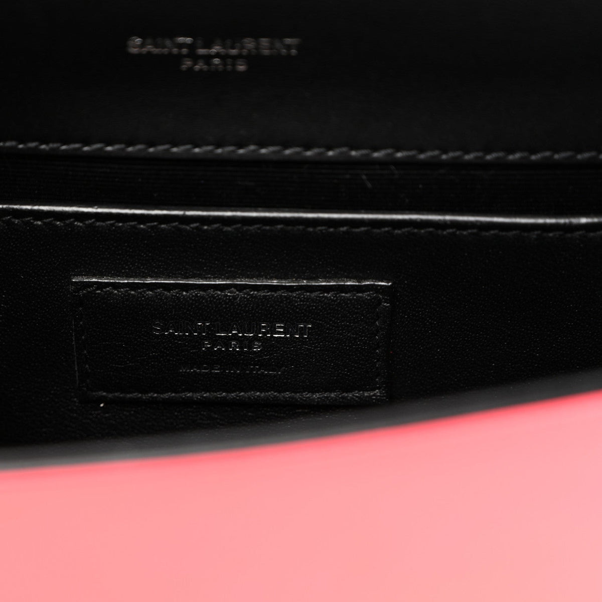 Patent Grain de Poudre Small Monogram Kate Satchel Neon Pink