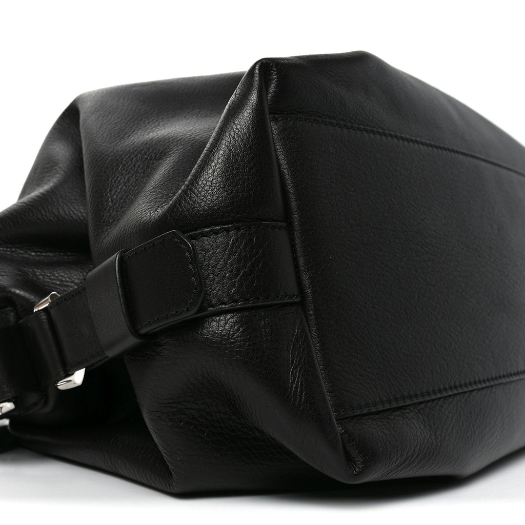 Waxy Grained Calfskin Medium Nightingale  Black