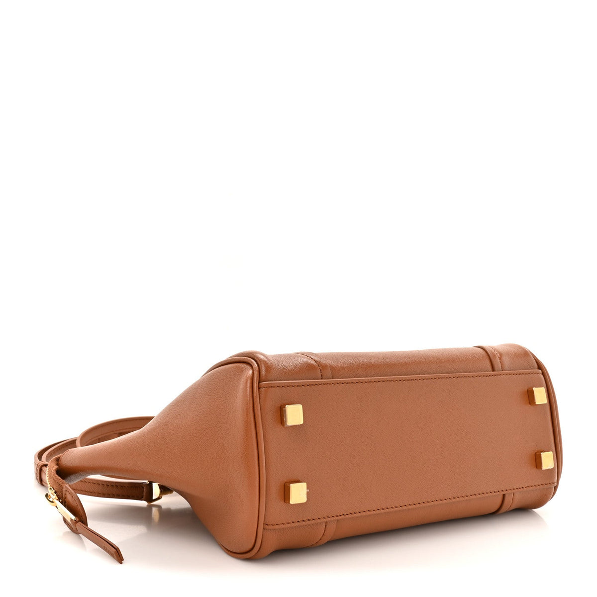 Supple Shiny Lambskin Little New Luggage Soft Tan