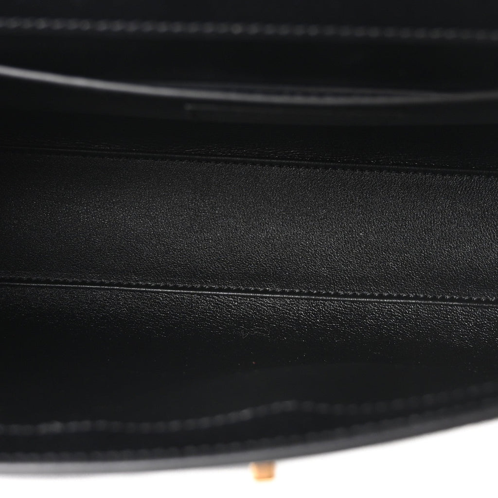 Smooth Calfskin Manhattan Shoulder Bag Black