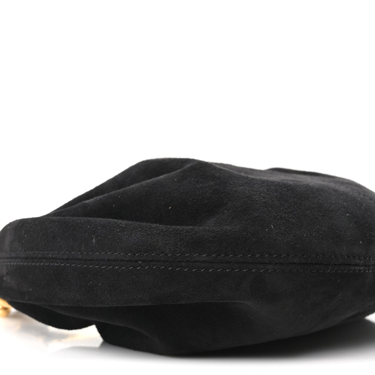 Suede Mini Bracelet Hobo Bag Black