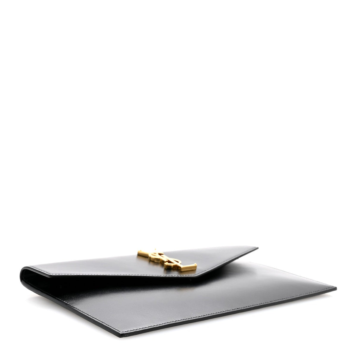 Smooth Shiny Calfskin Monogram Uptown Pouch Black