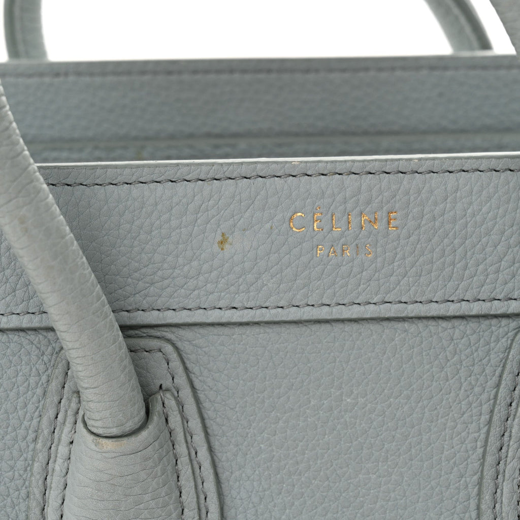 Drummed Calfskin Nano Luggage Almond