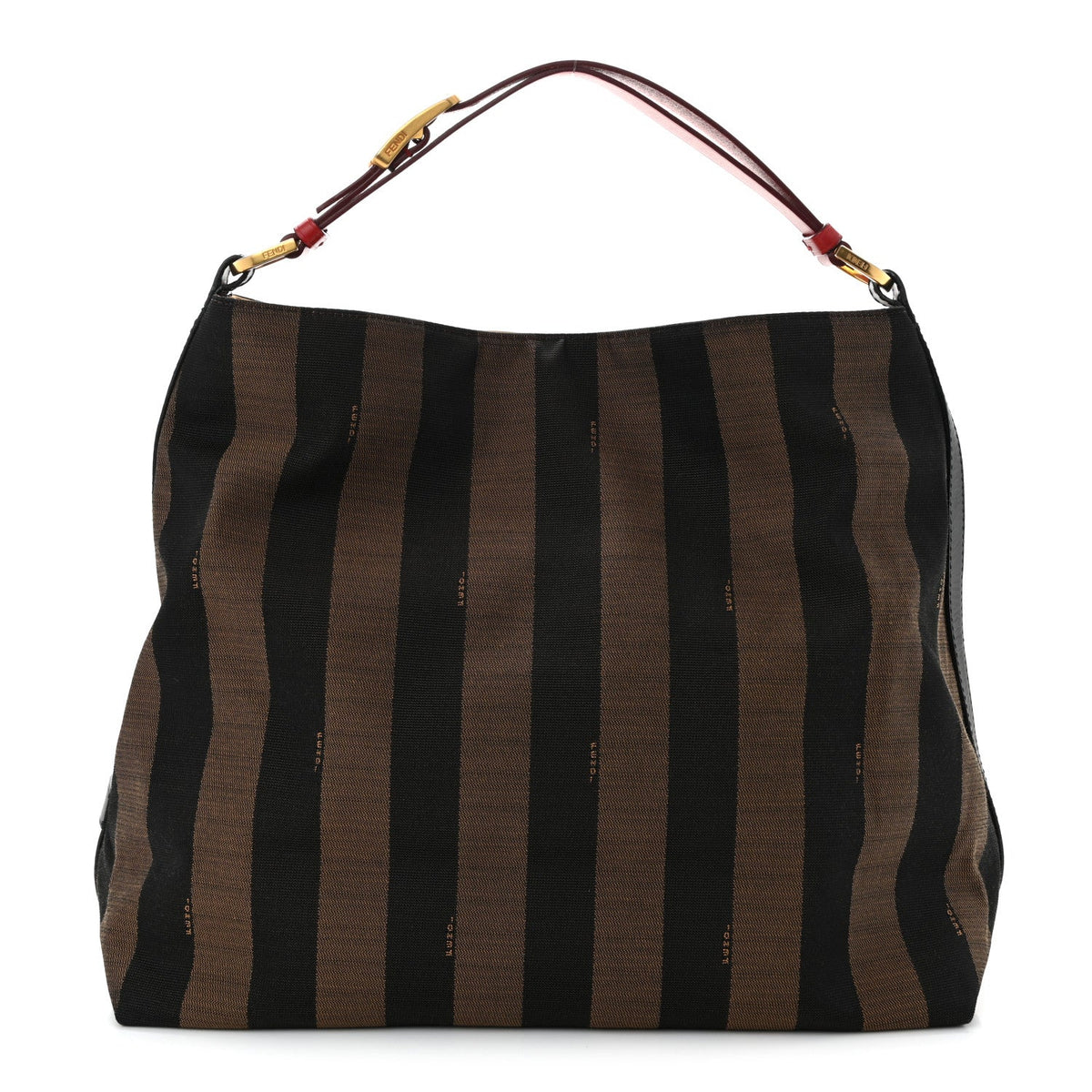 Pequin Cuoio Vegetale Medium Hobo Tobacco Rosso Black