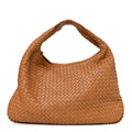 Nappa Intrecciato Large Veneta Hobo Caramel