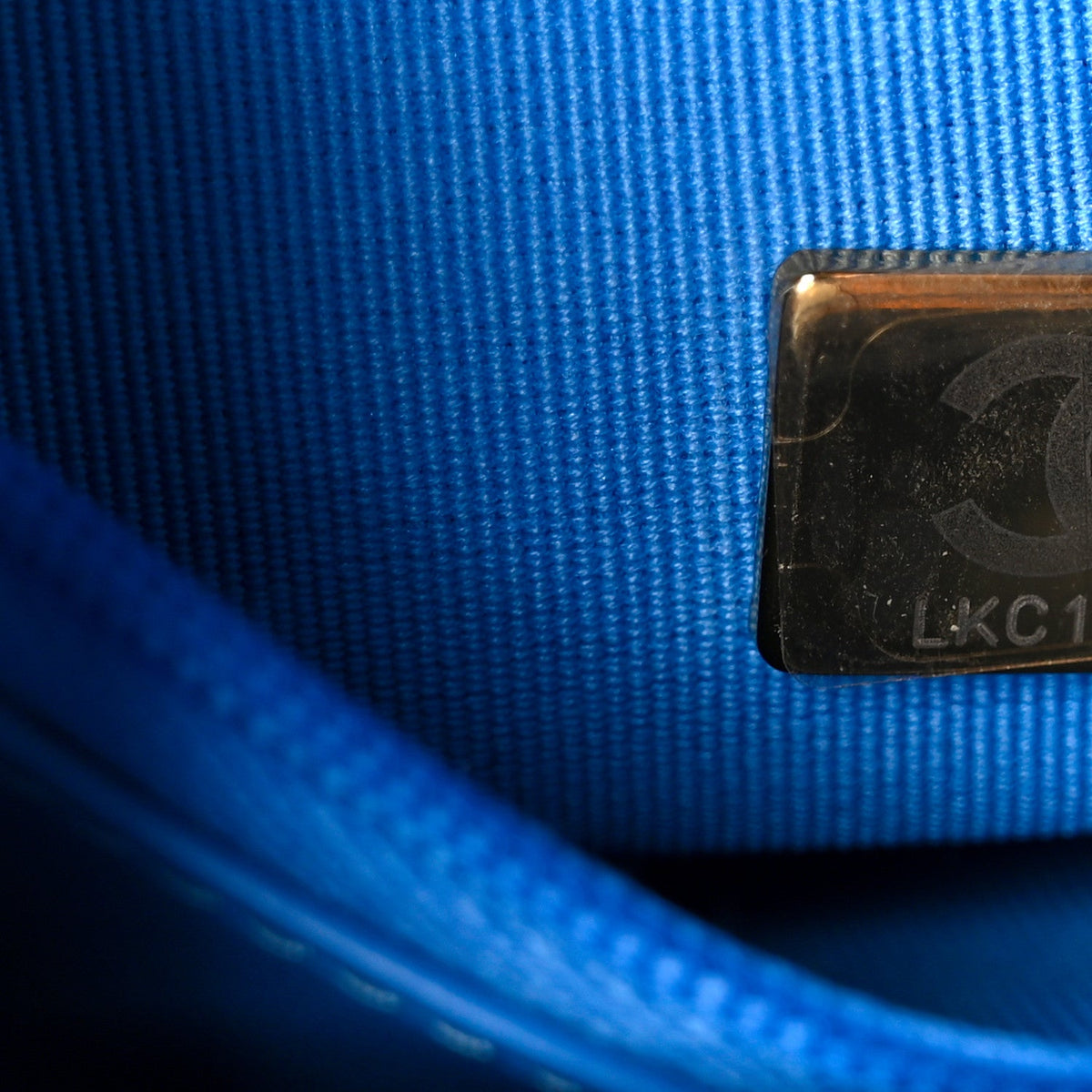 Shiny Aged Calfskin Quilted Nano Kelly Shopper Blue