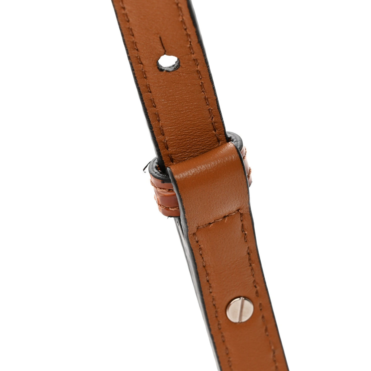 Calfskin Crocodile Embossed Nano Antigona Tan