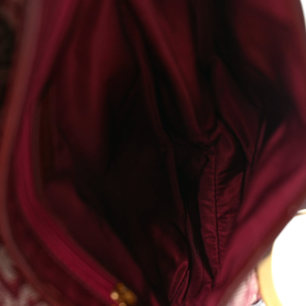 Monogram Saddle Bag Burgundy