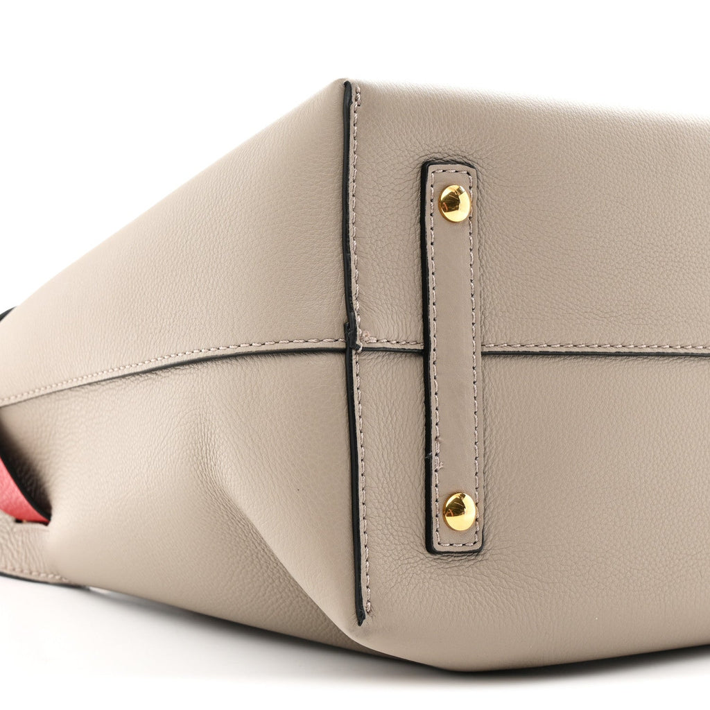 Marais Calfskin Medium Belt Bag Mineral Grey Bright Military Red