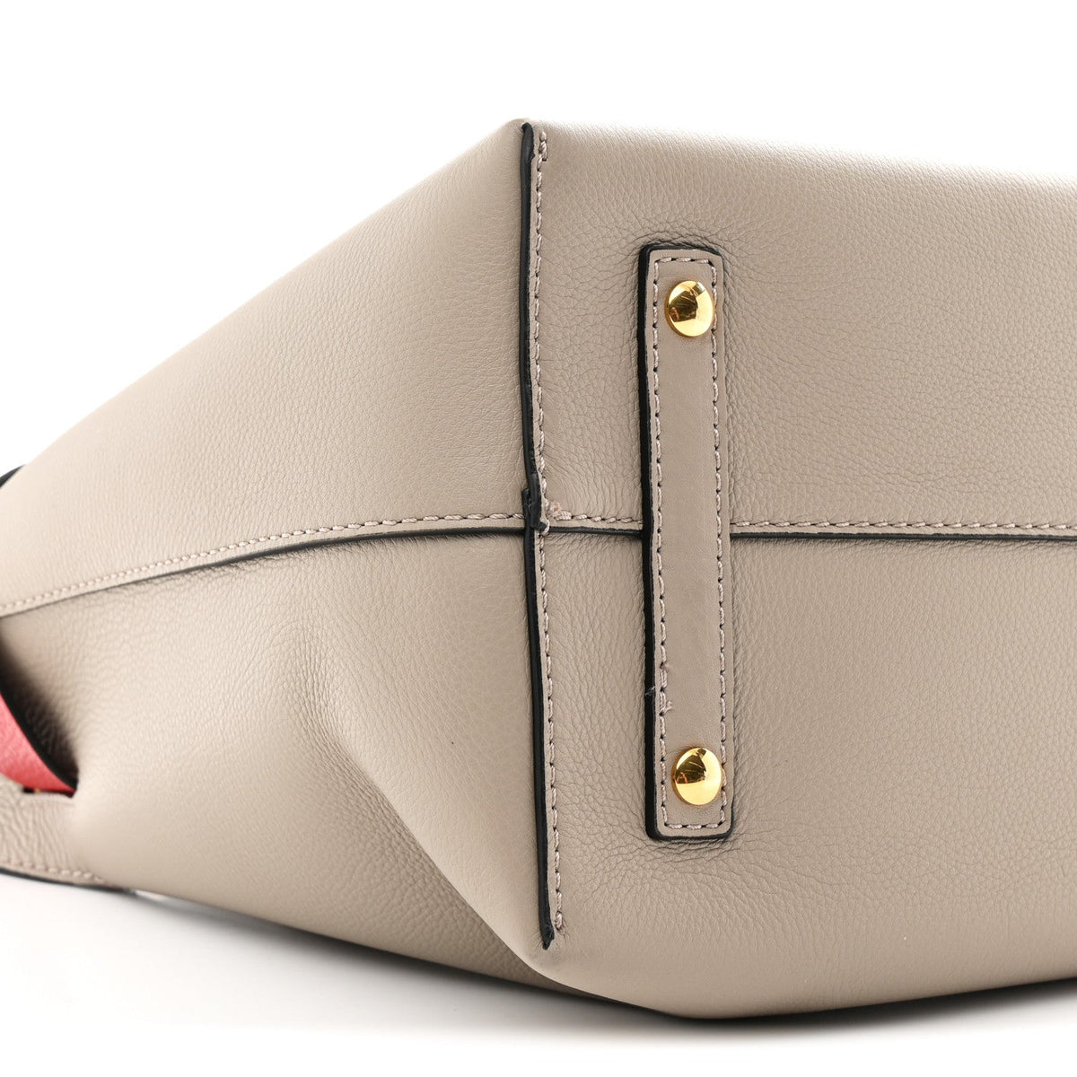 Marais Calfskin Medium Belt Bag Mineral Grey Bright Military Red