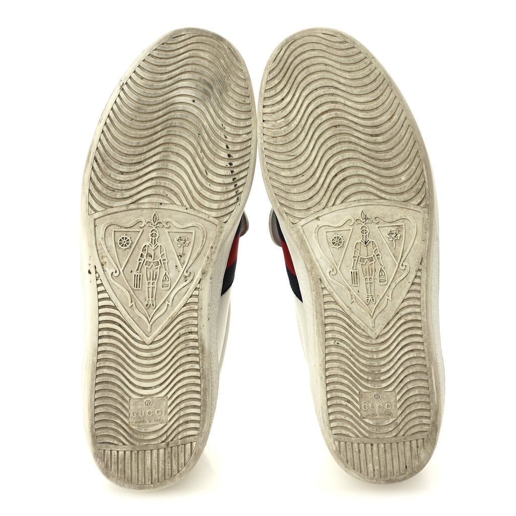 Calfskin Ayers Web Blind for Love Embroidered Mens Ace Sneakers 10 White
