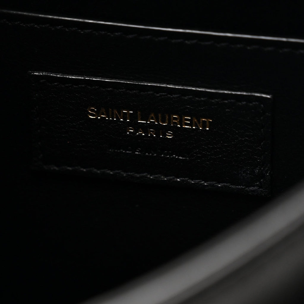Lambskin Matelasse Monogram Baby Niki Chain Satchel Black