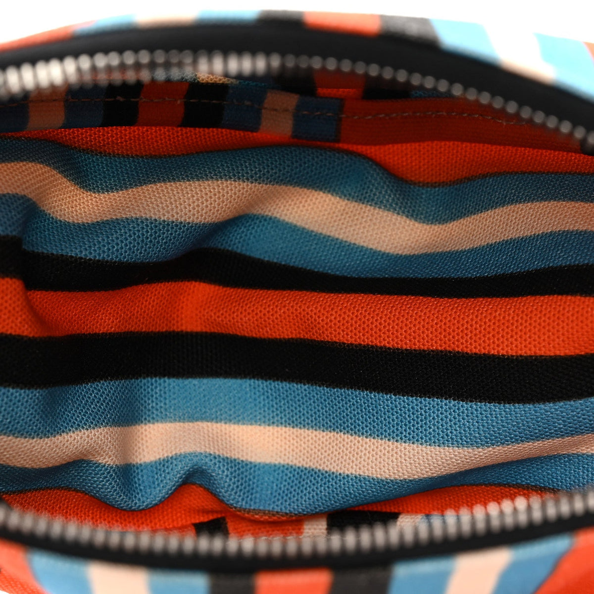 Canvas Baiadera Stripe Wristlet Pouch Arancio